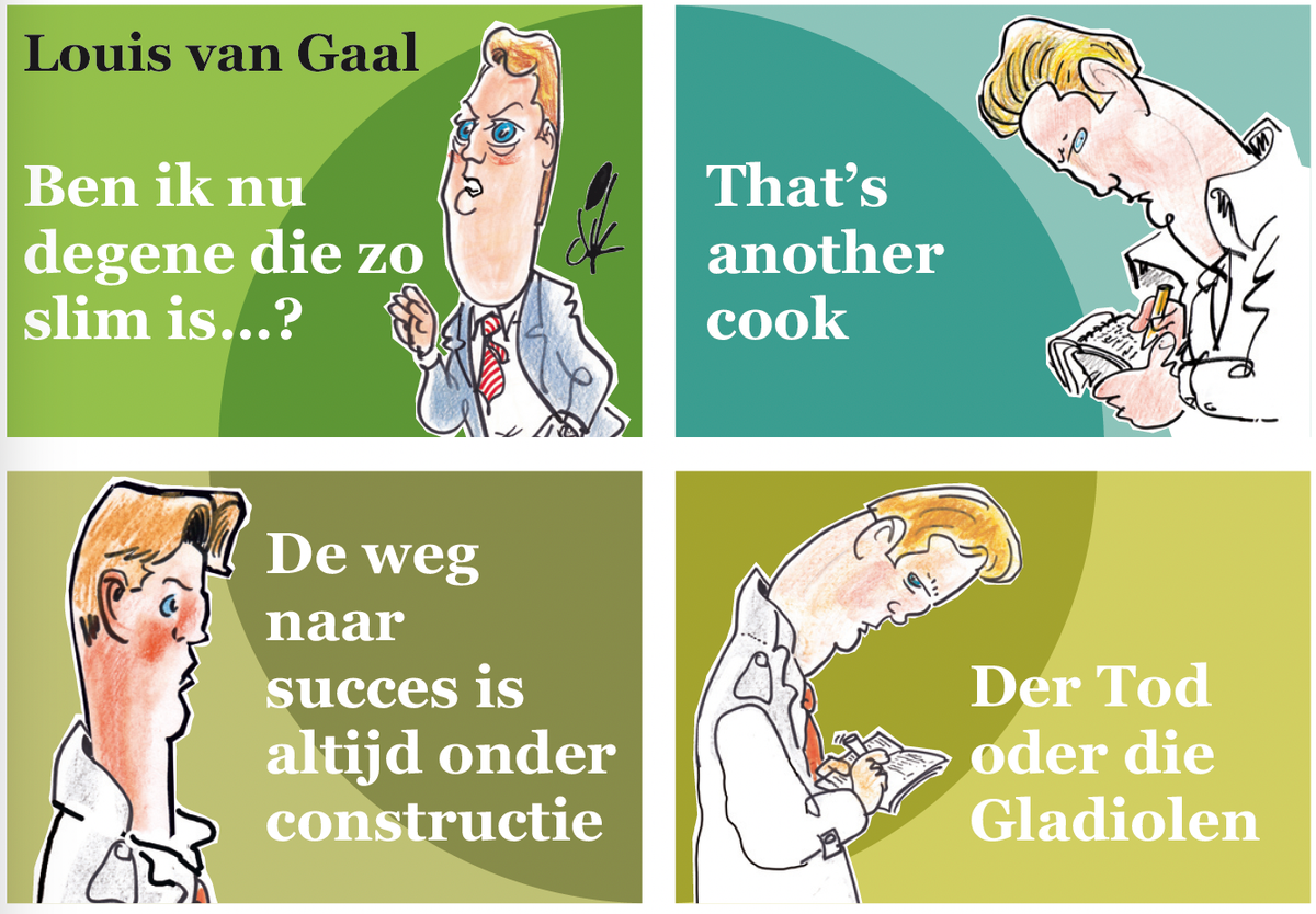 Overzicht van Dik Bruynesteyn tekeningen – Louis van Gaal Serie met MatchBoox-miniatuurboeken – MatchBoox productafbeelding