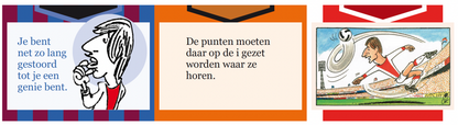 Inkijkpagina uit Dik Bruynesteyn tekeningen – Johan Cruijff Serie, met tekst en originele illustraties (2)
