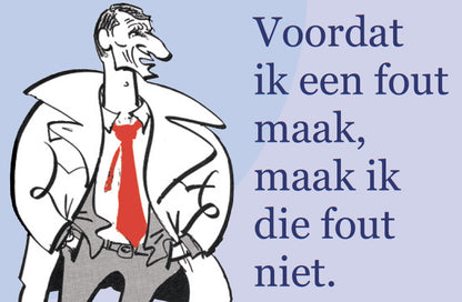 Omslag van Dik Bruynesteyn tekeningen – Voordat ik een fout maak, maak ik die fout niet, handgemaakt MatchBoox-miniatuurboek