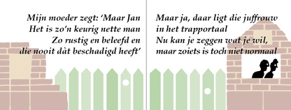 Inkijkpagina uit Drs. P – Het trapportaal, met tekst en originele illustraties (2)