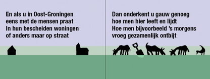 Inkijkpagina uit Drs. P – Oost-Groningen, met tekst en originele illustraties