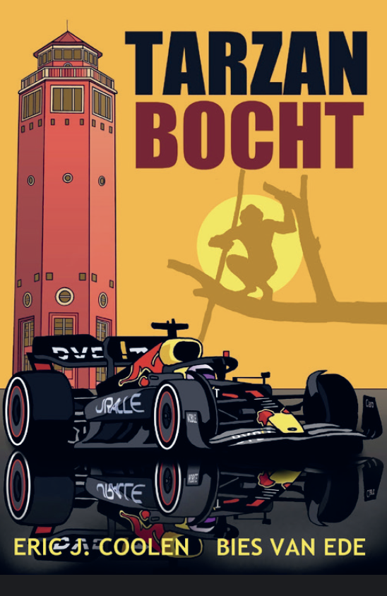 Omslag van Eric J. Coolen illustraties – Tarzanbocht, handgemaakt MatchBoox-miniatuurboek – MatchBoox productafbeelding