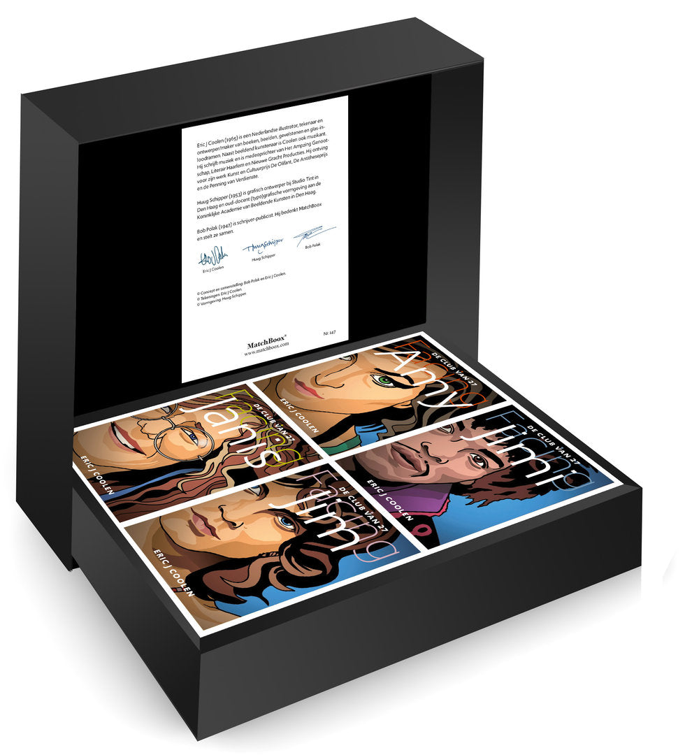 Eric J. Coolen portretten – De Club van 27 Serie in een luxe zwarte MatchBoox-cassette – MatchBoox productafbeelding 2