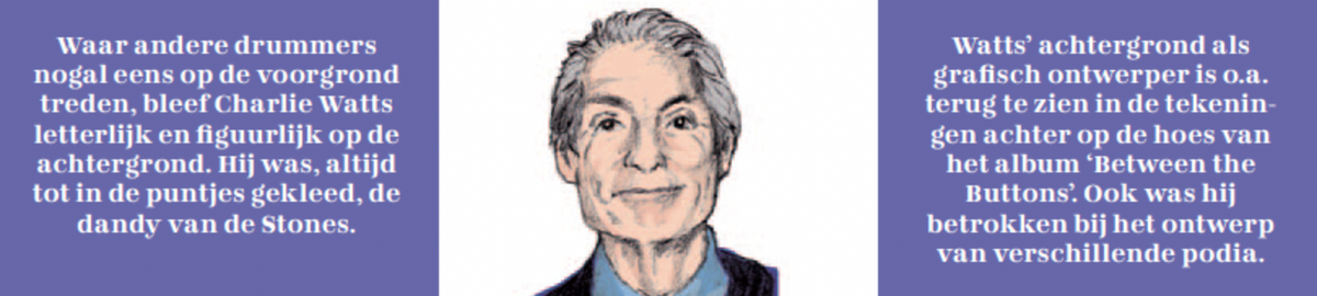 Inkijkpagina uit Charlie Watts – The Rolling Stones, met tekst en originele illustraties – MatchBoox productafbeelding