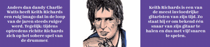 Inkijkpagina uit Keith Richards – The Rolling Stones, met tekst en originele illustraties