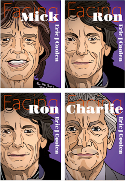 Overzicht van The Rolling Stones – Mick, Keith, Ron & Charlie Serie met MatchBoox-miniatuurboeken