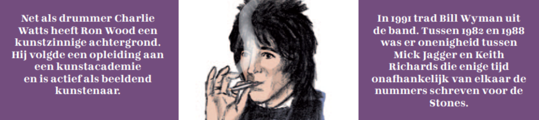 Inkijkpagina uit The Rolling Stones – Mick, Keith, Ron & Charlie Serie, met tekst en originele illustraties (3) – MatchBoox productafbeelding 5