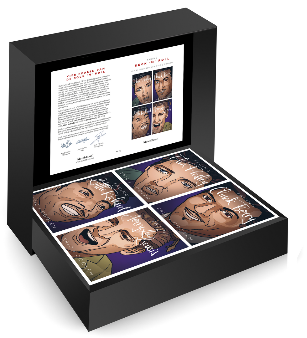 Rock 'n' Roll Serie in een luxe zwarte MatchBoox-cassette – MatchBoox productafbeelding 2