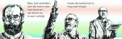 Inkijkpagina uit Hans Dorrestijn – De toekomst, met tekst en originele illustraties
