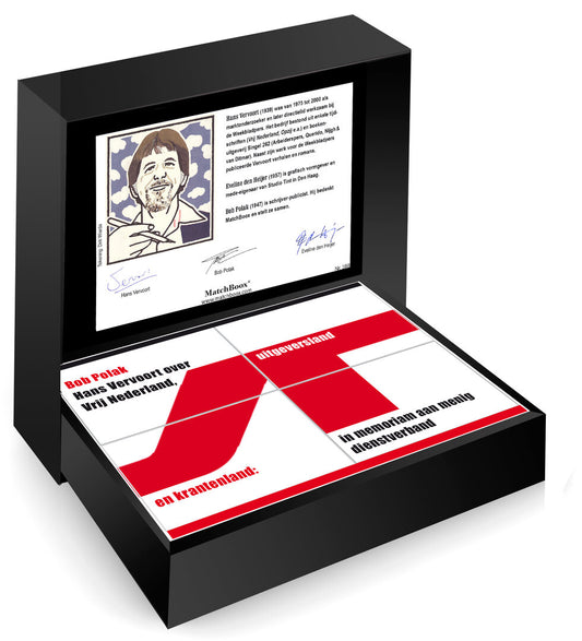 Hans Vervoort Serie in een luxe zwarte MatchBoox-cassette – MatchBoox miniatuurboek