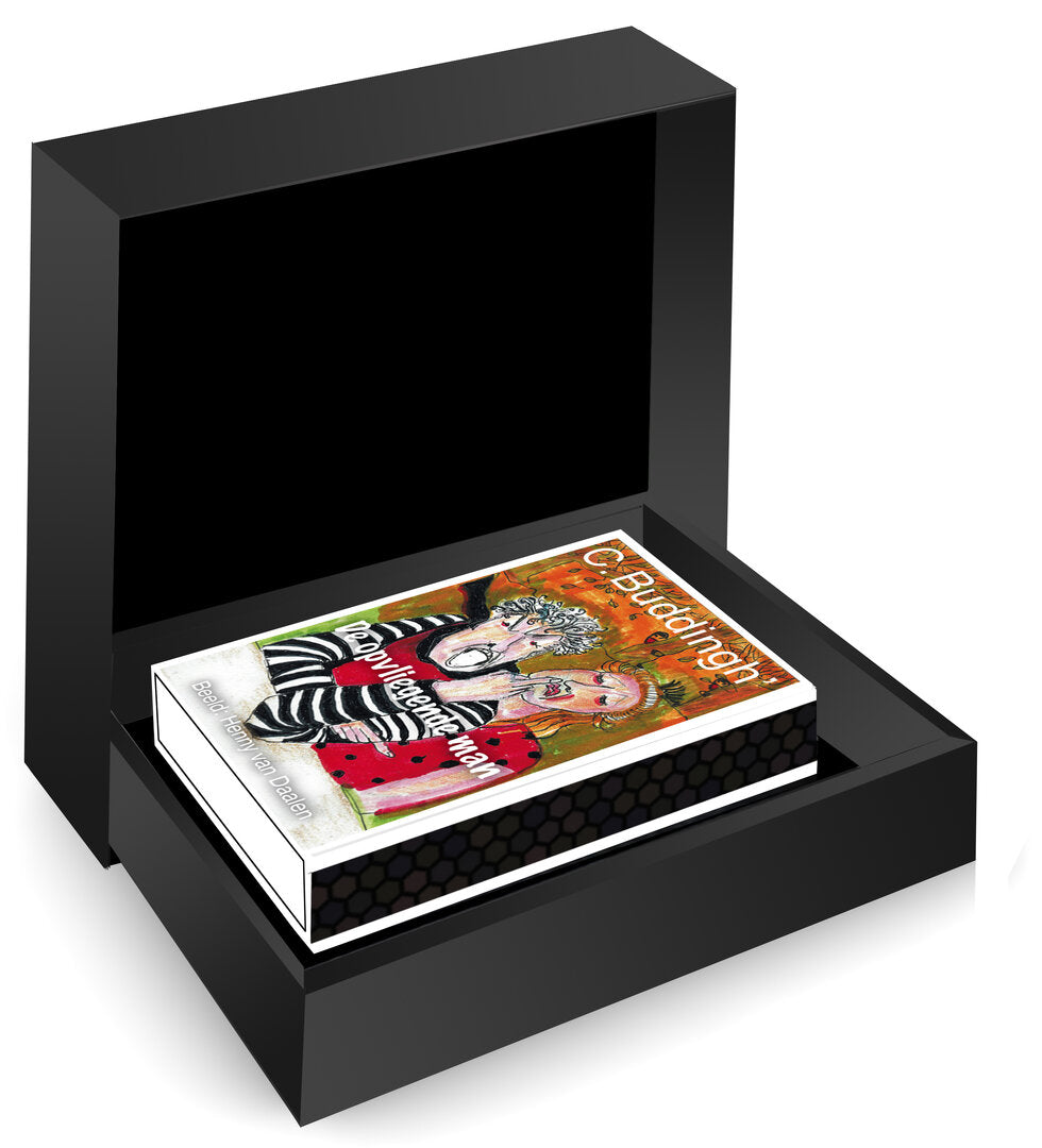Inkijkpagina uit C. Buddingh' – De opvliegende man, MatchBoox-miniatuurboek – MatchBoox productafbeelding