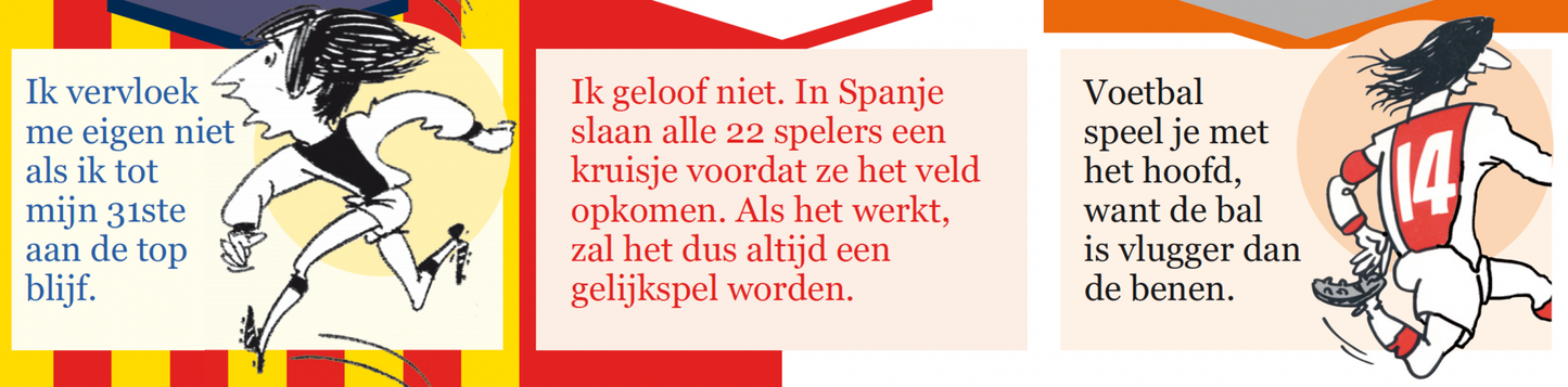 Inkijkpagina uit Dik Bruynesteyn | Johan Cruijff en Louis van Gaal Series, met tekst en originele illustraties (10) – MatchBoox productafbeelding