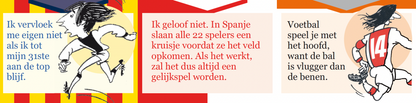 Inkijkpagina uit Dik Bruynesteyn | Johan Cruijff en Louis van Gaal Series, met tekst en originele illustraties (10)