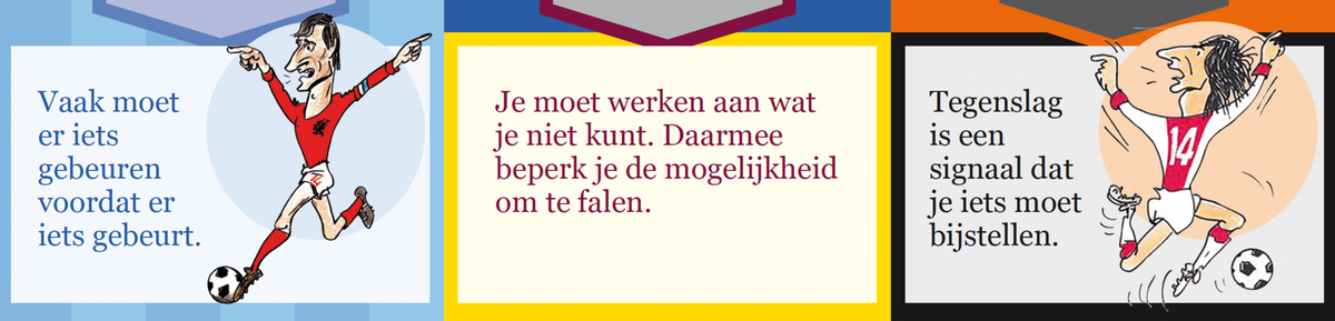 Inkijkpagina uit Dik Bruynesteyn | Johan Cruijff en Louis van Gaal Series, met tekst en originele illustraties (11) – MatchBoox productafbeelding