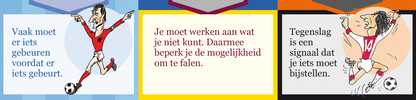 Inkijkpagina uit Dik Bruynesteyn | Johan Cruijff en Louis van Gaal Series, met tekst en originele illustraties (11)
