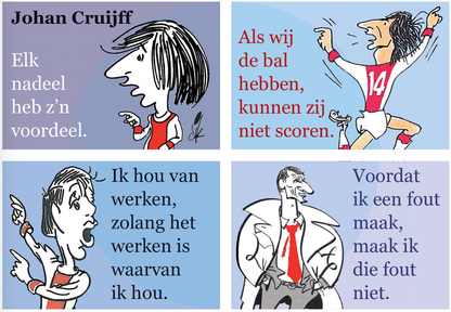 Overzicht van Johan Cruijff Serie met MatchBoox-miniatuurboeken