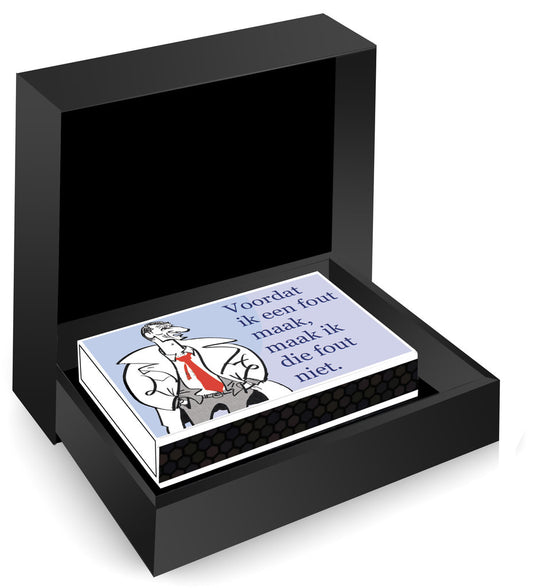 Johan Cruijff – Voordat ik een fout maak, maak ik die fout niet in de luxe MatchBoox-geschenkdoos – MatchBoox miniatuurboek