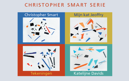 Overzicht van Katelijne Davids kunst – Smarts Katten Serie met MatchBoox-miniatuurboeken