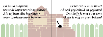 Inkijkpagina uit Lies Kindt illustraties – Het trapportaal, met tekst en originele illustraties (2)