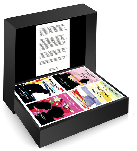 Louis GauthierSerie in een luxe zwarte MatchBoox-cassette – MatchBoox miniatuurboek