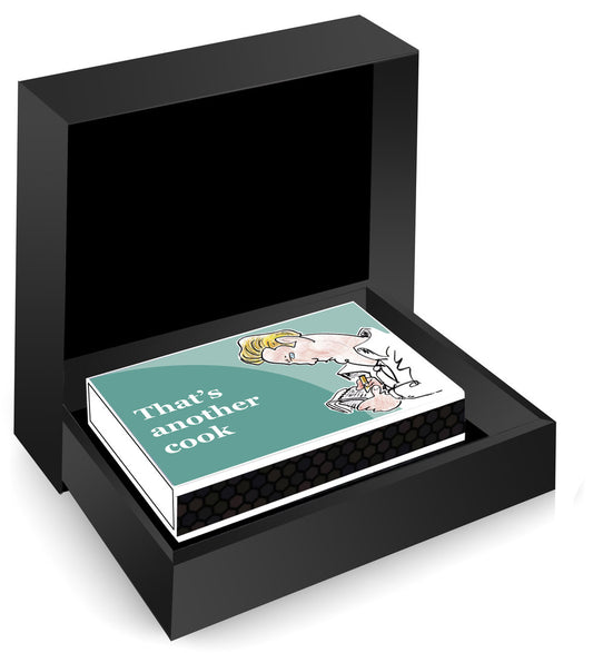 Inkijkpagina uit Louis van Gaal – That's another cook, met tekst en originele illustraties – MatchBoox miniatuurboek