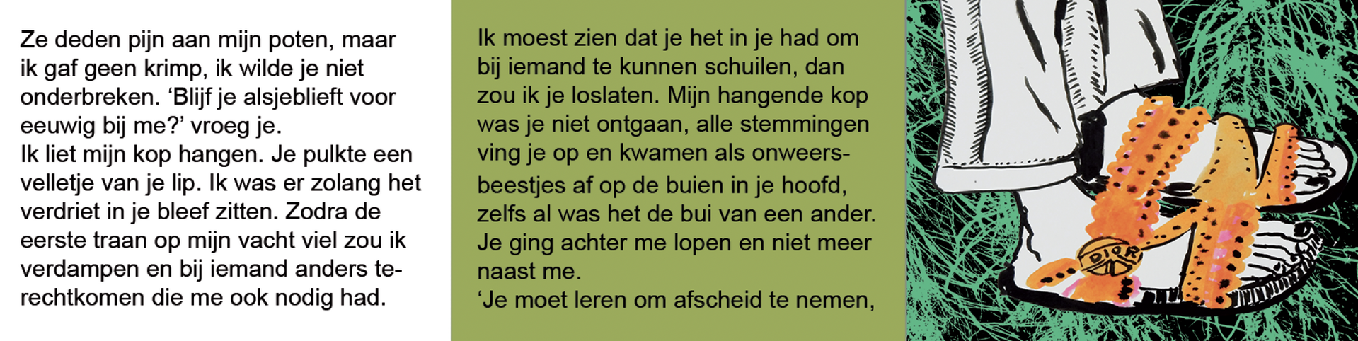 Inkijkpagina uit Marieke Lucas Rijneveld – De verdriethond, met tekst en originele illustraties – MatchBoox productafbeelding 3