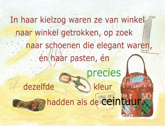 Inkijkpagina uit Maximo Felix illustraties – Vermiljoen, met tekst en originele illustraties – MatchBoox productafbeelding