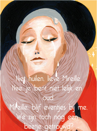Inkijkpagina uit Nanne Meulendijks illustraties – Actrice, met tekst en originele illustraties – MatchBoox productafbeelding