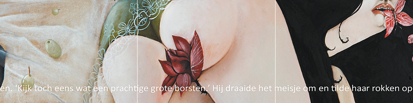 Inkijkpagina uit Nanne Meulendijks illustraties – De Bruid, met tekst en originele illustraties (2) – MatchBoox productafbeelding