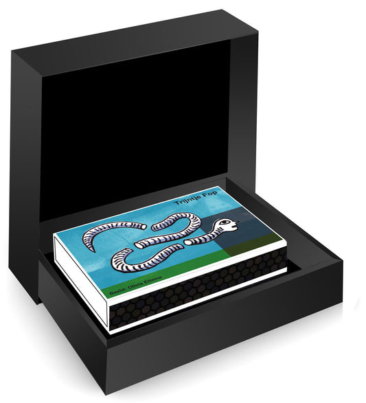 Olivia Ettema illustraties – op een aal in de luxe MatchBoox-geschenkdoos – MatchBoox miniatuurboek