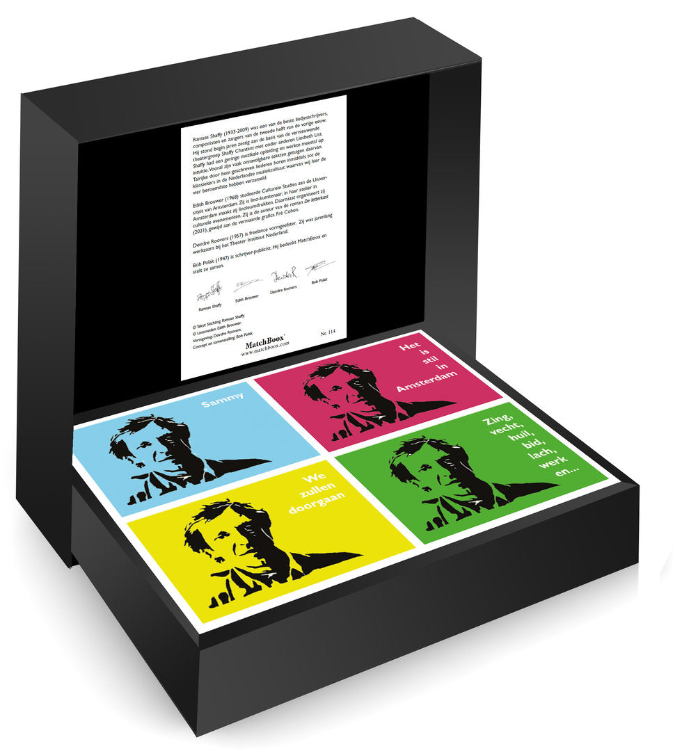 Ramses Shaffy Serie in een luxe zwarte MatchBoox-cassette – MatchBoox productafbeelding