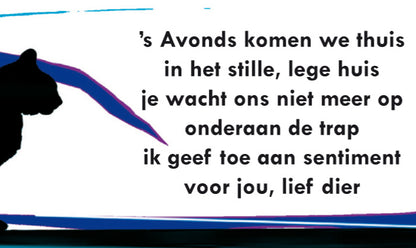 Inkijkpagina uit Remco Campert – Poes is dood, met tekst en originele illustraties