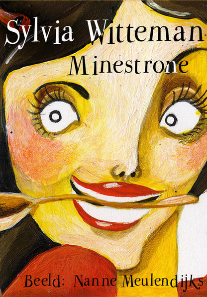 Omslag van Sylvia Witteman – Minestrone, handgemaakt MatchBoox-miniatuurboek