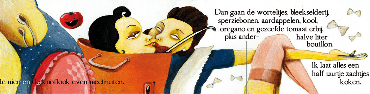 Inkijkpagina uit Sylvia Witteman – Minestrone, met tekst en originele illustraties (2) – MatchBoox productafbeelding 4