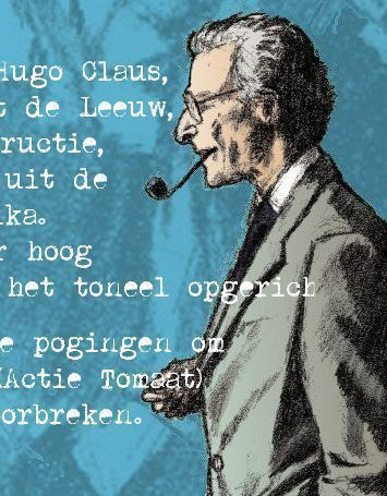 Inkijkpagina uit Vier grote schrijvers Serie, met tekst en originele illustraties (3)