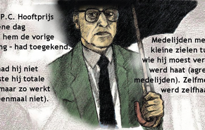 Inkijkpagina uit Vier grote schrijvers Serie, met tekst en originele illustraties (4)