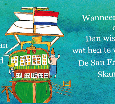Inkijkpagina uit Yvonne Kroonenberg – Ballade voor de Zeedijk, met tekst en originele illustraties – MatchBoox productafbeelding