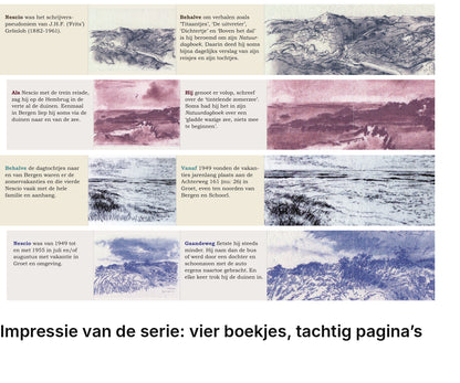 Impressie pagina’s serie miniatuurboekjes Nescio in Bergen Serie – MatchBoox