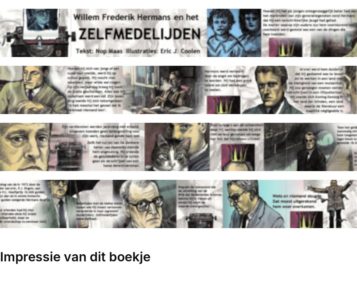 Impressie pagina’s miniatuurboekje Over Hermans en het zelfmedelijden – MatchBoox