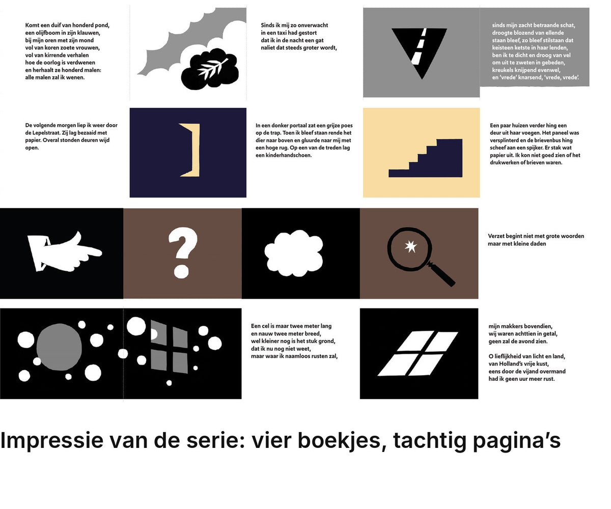 Impressie pagina’s serie miniatuurboekjes Oorlogsserie – MatchBoox