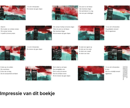 Impressie pagina’s miniatuurboekje Ramses Shaffy – Het is stil in Amsterdam – MatchBoox