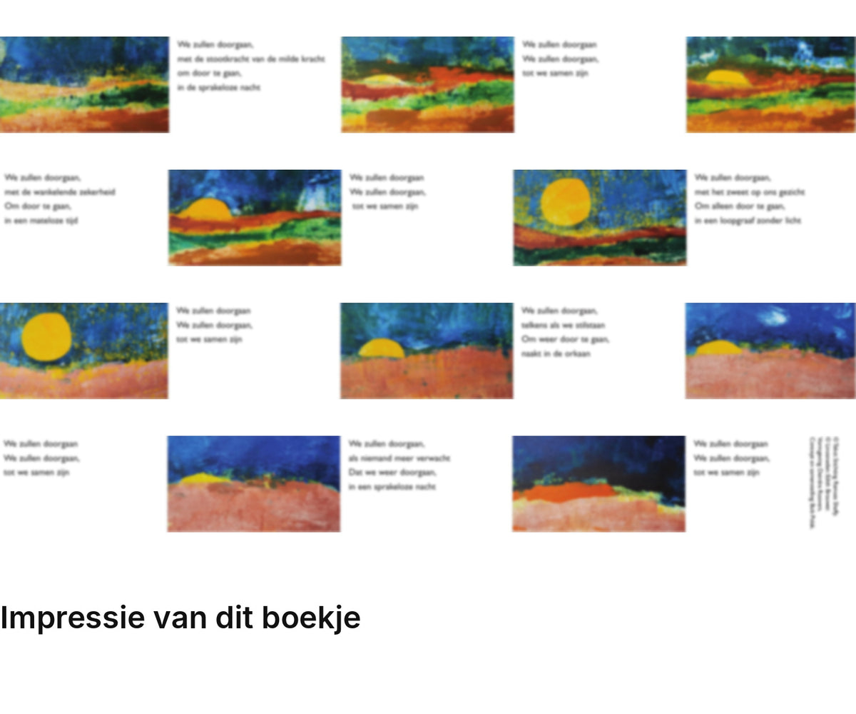 Impressie pagina’s miniatuurboekje Ramses Shaffy – We zullen doorgaan – MatchBoox