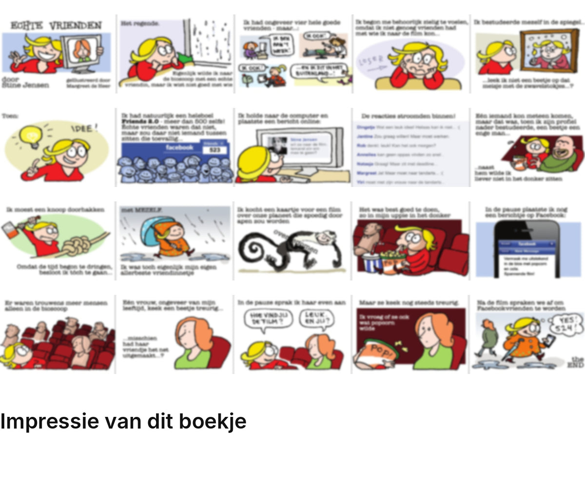 Impressie pagina’s miniatuurboekje Stine Jensen – Echte vrienden – MatchBoox