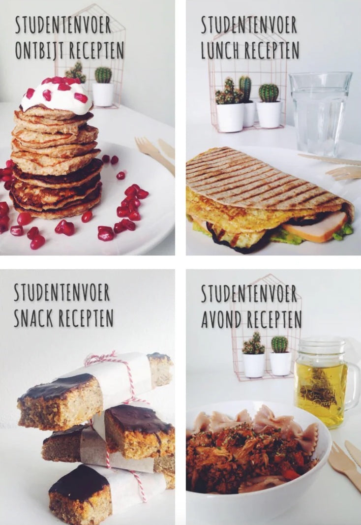 Cover serie miniatuurboekjes Studentenvoer – FoodBox Serie – MatchBoox