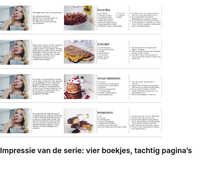 Impressie pagina’s serie miniatuurboekjes Studentenvoer – FoodBox Serie – MatchBoox