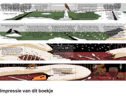 Impressie pagina’s miniatuurboekje Tommy Wieringa – Zwaan schuif aan – MatchBoox