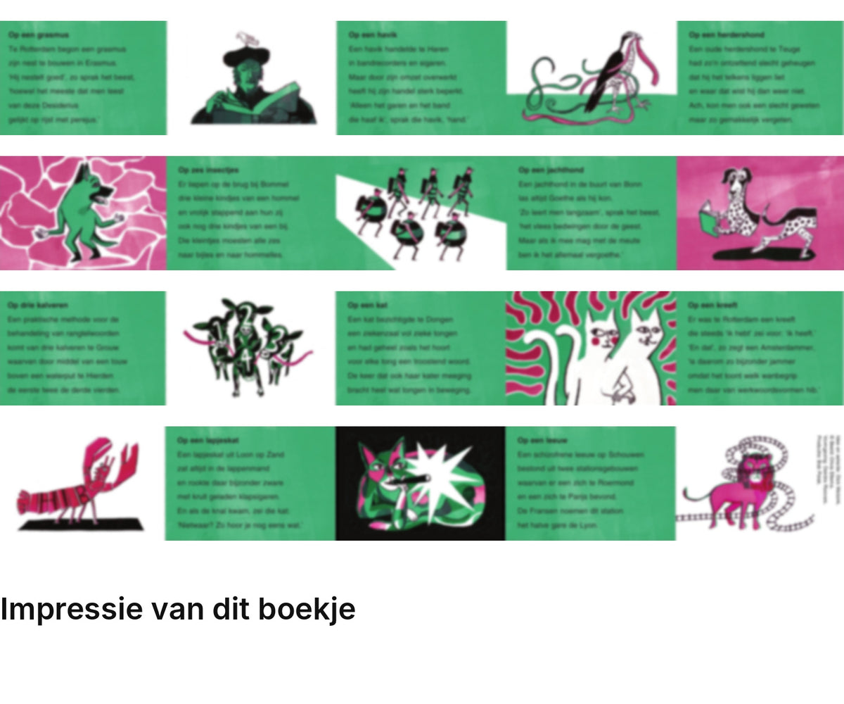 Impressie pagina’s miniatuurboekje Trijntje Fop – op een grasmus – MatchBoox