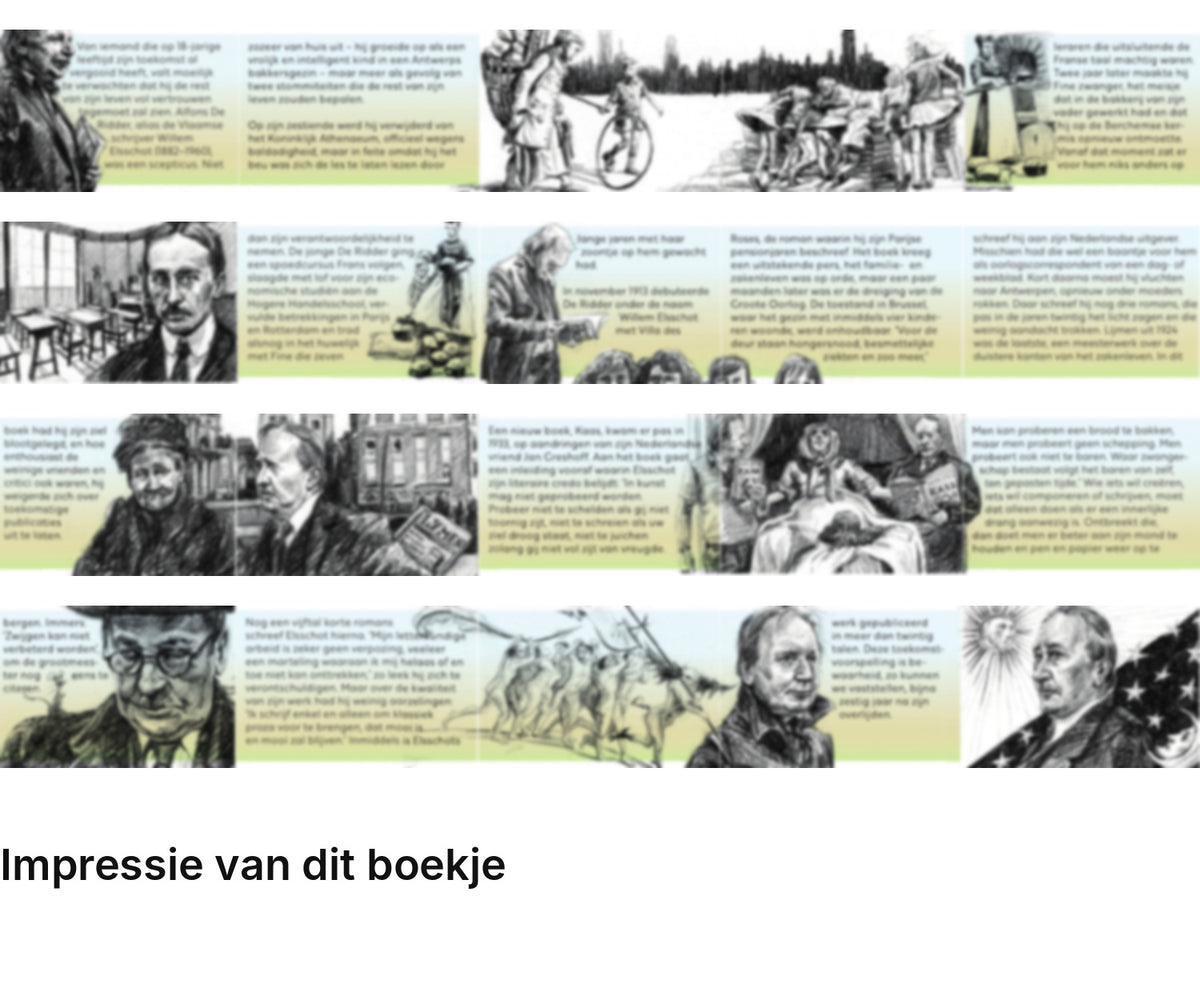 Impressie pagina’s miniatuurboekje Vic van de Reijt – De toekomst van Elsschot – MatchBoox