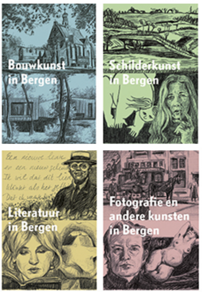 Yolanda Huntelaar vormgeving – Kunst in Bergen (N.-H.) Serie, cover – MatchBoox Mini boekjes