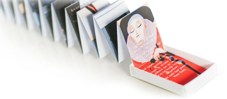 Uitgevouwen MatchBoox-miniatuurboek